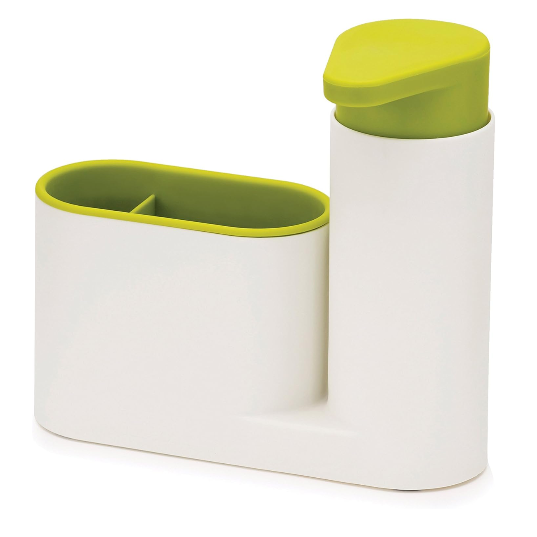 Joseph Joseph SinkBase Plus White Green 85082, front view