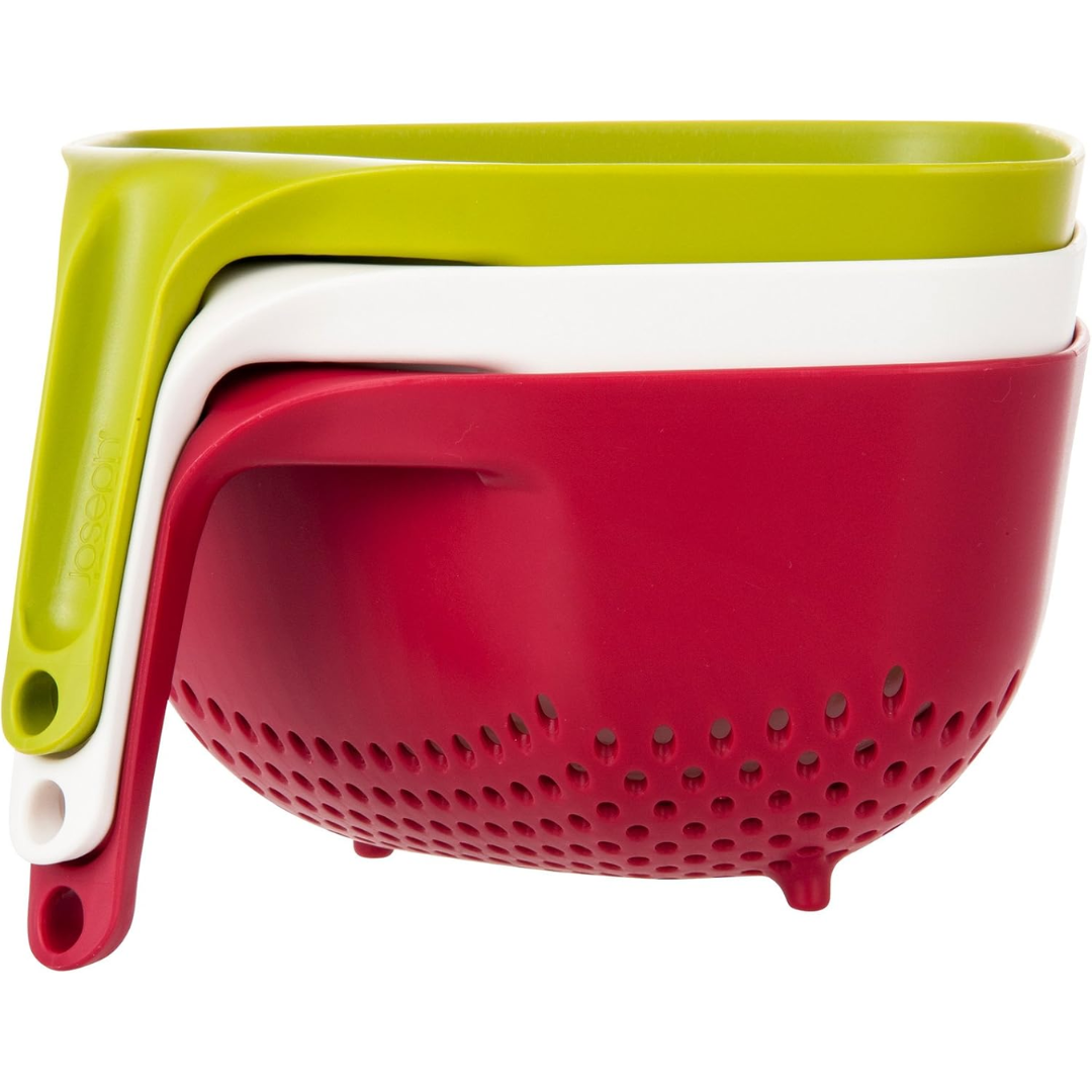 Joseph Joseph Large Square Colander Red