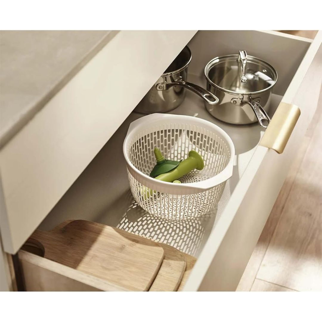 Joseph Joseph Spindola Salad-spinning Colander (W/Grn) - Red Rhino