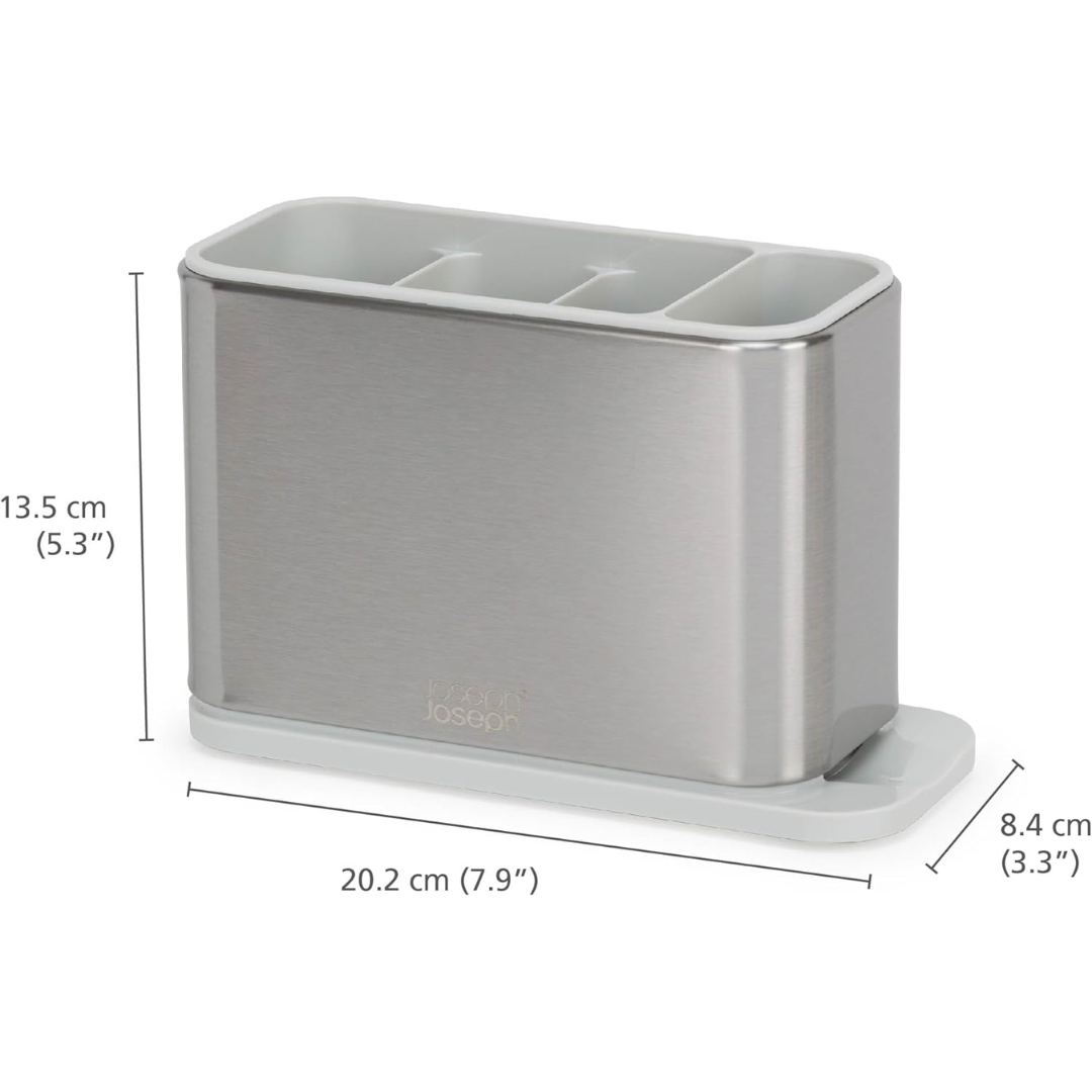 Joseph Joseph Surface Stainless-Steel Cutlery Drainer - Red Rhino