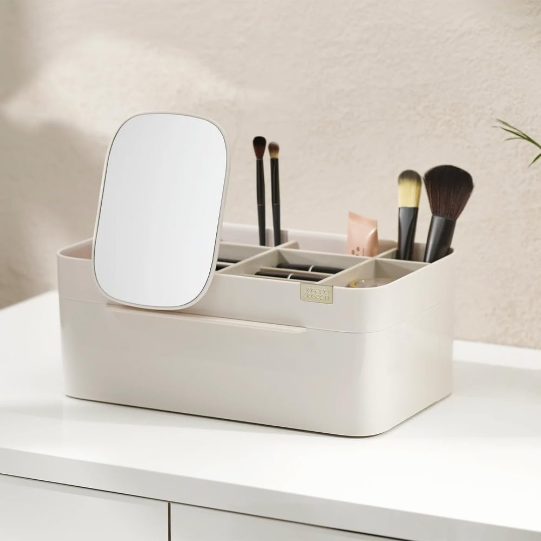 Joseph Joseph Viva Pedestal Mirror W/Storage[Shell] - Red Rhino