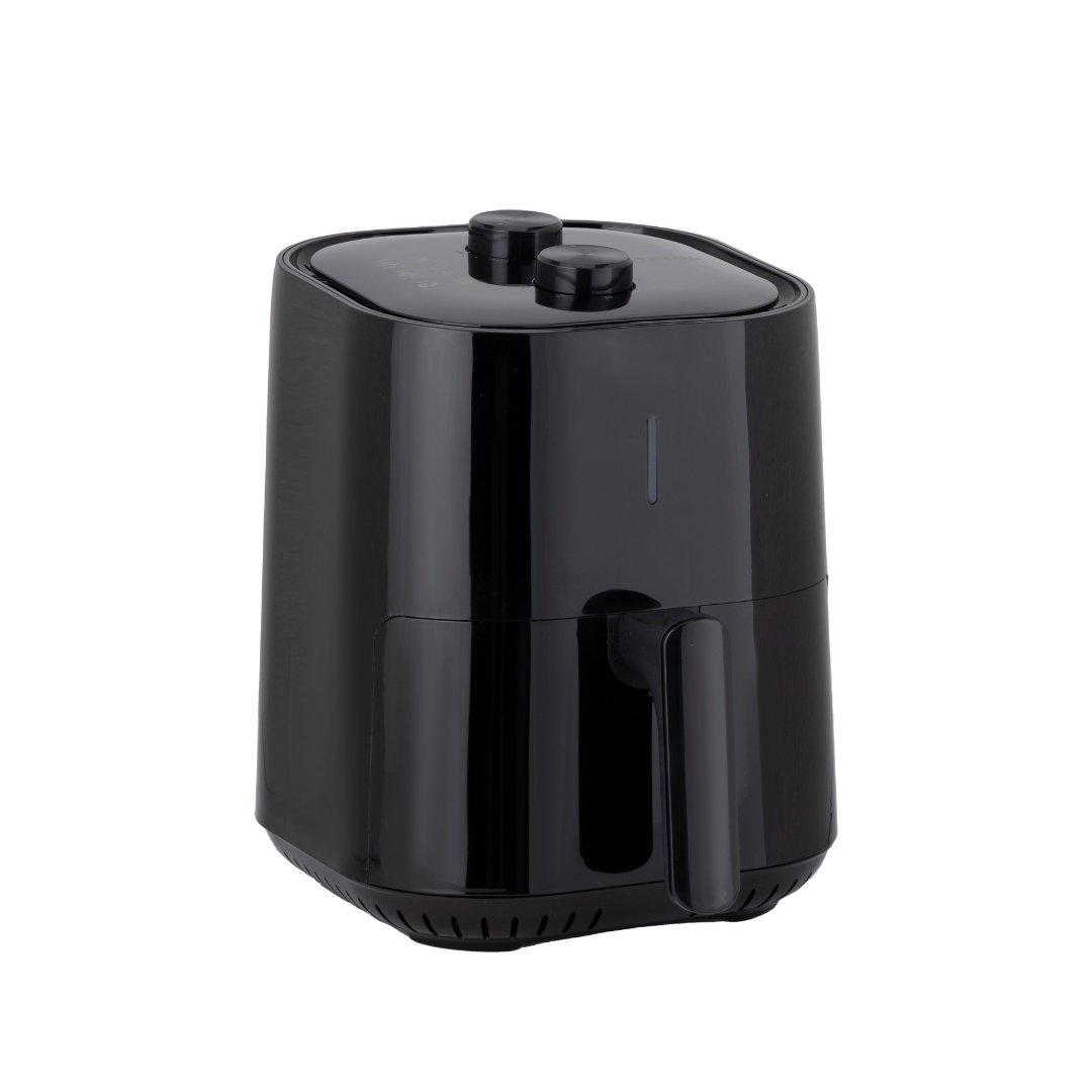 Krypton 3.5L 1400W black air fryer, front view