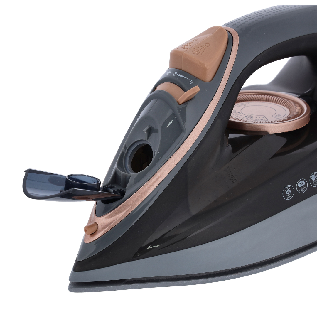 Krypton Ceramic Steam Iron 2400W with 220ml Water Tank - Red Rhino