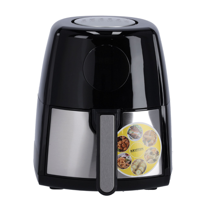 Krypton 3.5L 1500W digital air fryer in black and silver, front view