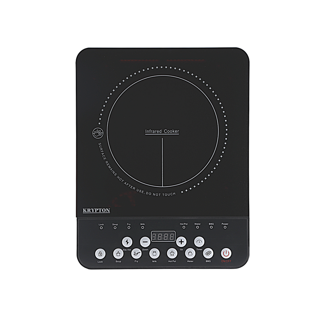 Krypton Digital Infrared Cooker 2000W Power, 10-Level Control - Red Rhino