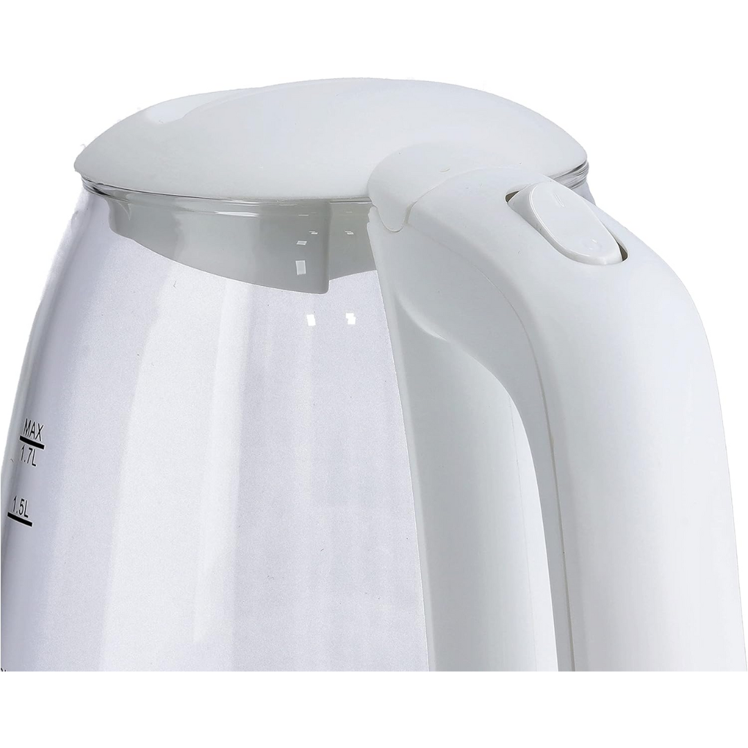 Krypton glass kettle, handle and lid detail