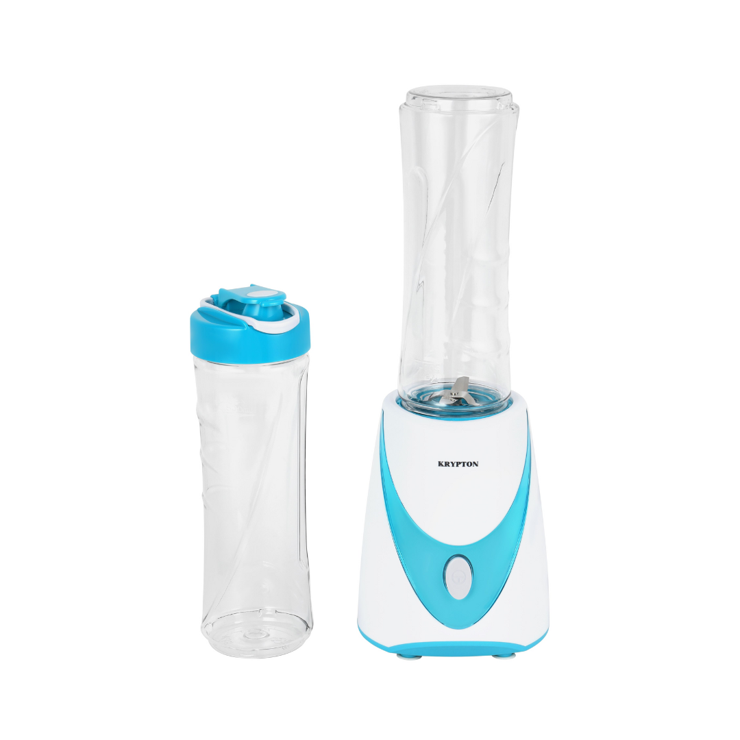Krypton Personal Blender 0.6L Capacity with Dual Titan Bottles, White & Blue
