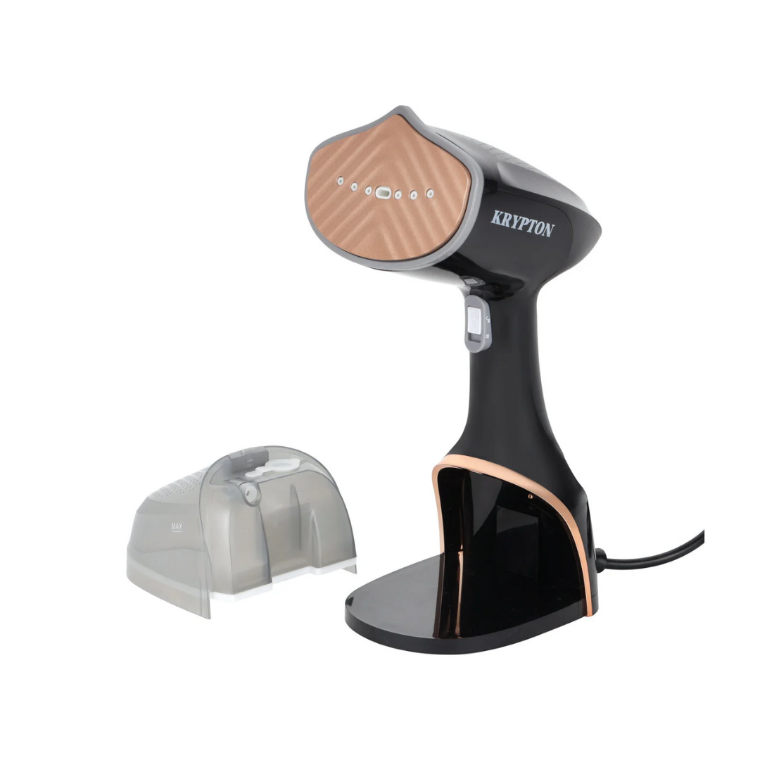 Krypton Handheld Garment Steamer 1500W with 380ml Water Tank, Black - Red Rhino