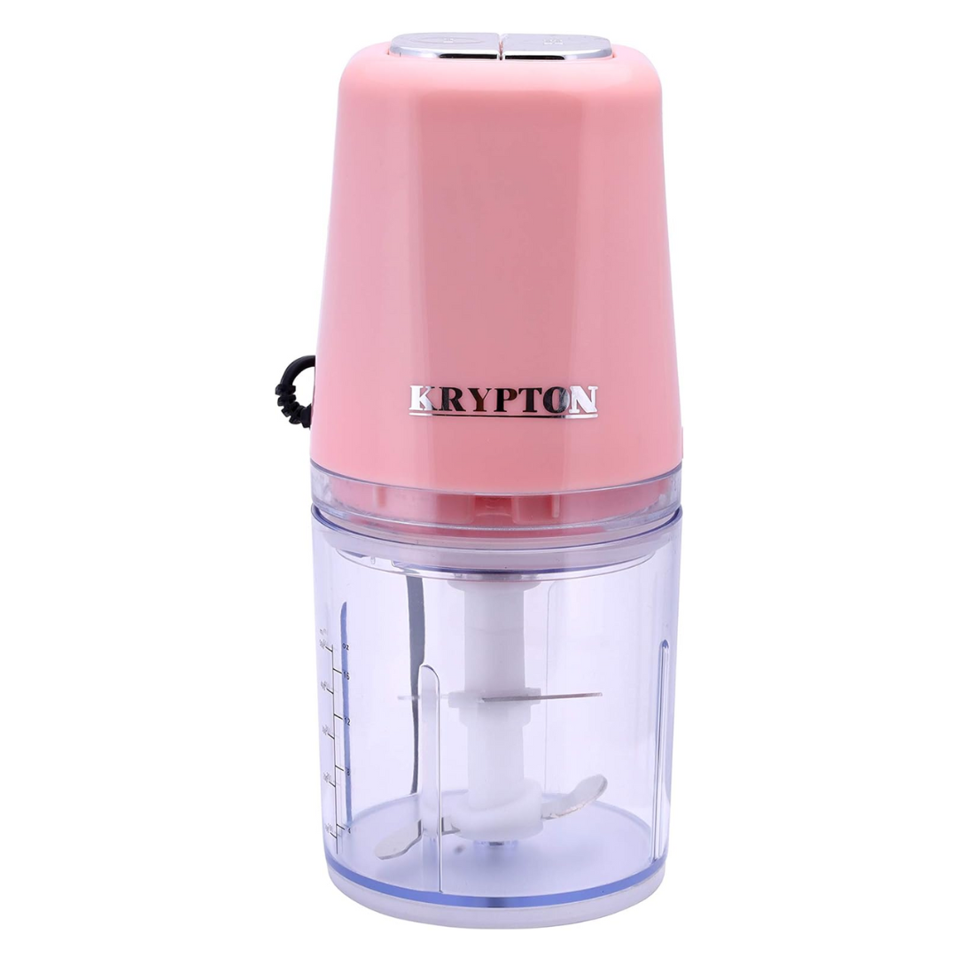 Krypton 0.5L 250W pink mini food chopper, front view