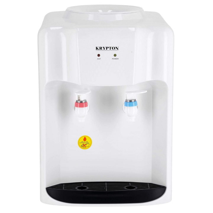 Krypton white tabletop hot-and-normal water dispenser, front view