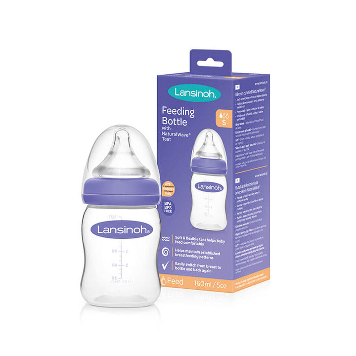 Lansinoh Feeding Bottle With Natural Wave Teat SmallÂ®-160ml-75820 - Red Rhino