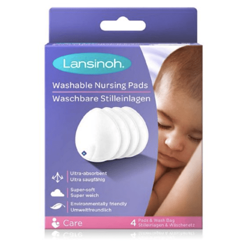 Lansinoh Washable Nursing Pads - 4 pack & Wash Bag-20382 - Red Rhino