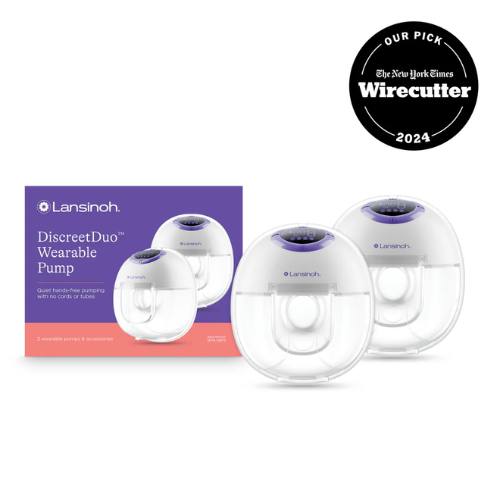 Lansinoh Discreet Duo Wearable Double Hands Free Breast Pump - Red Rhino