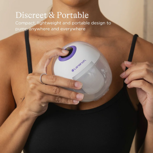 Lansinoh Discreet Duo Wearable Double Hands Free Breast Pump - Red Rhino