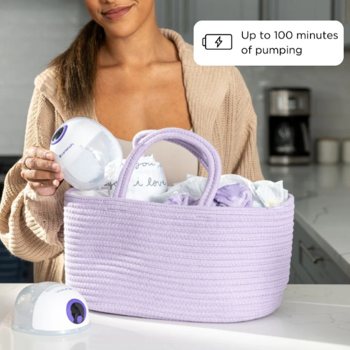 Lansinoh Discreet Duo Wearable Double Hands Free Breast Pump - Red Rhino