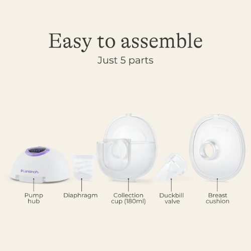 Lansinoh Discreet Duo Wearable Double Hands Free Breast Pump - Red Rhino