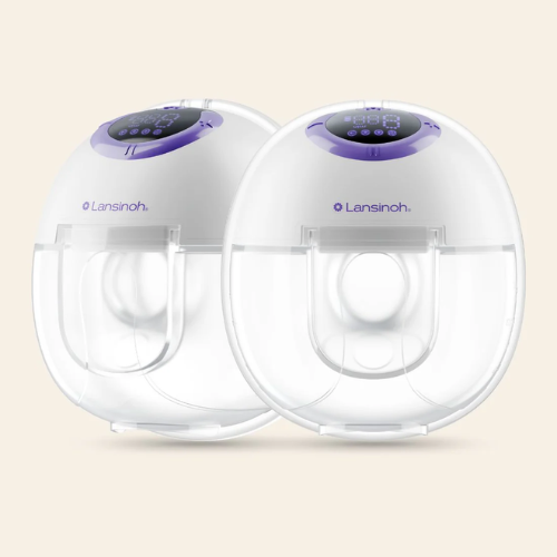 Lansinoh Discreet Duo Wearable Double Hands Free Breast Pump - Red Rhino