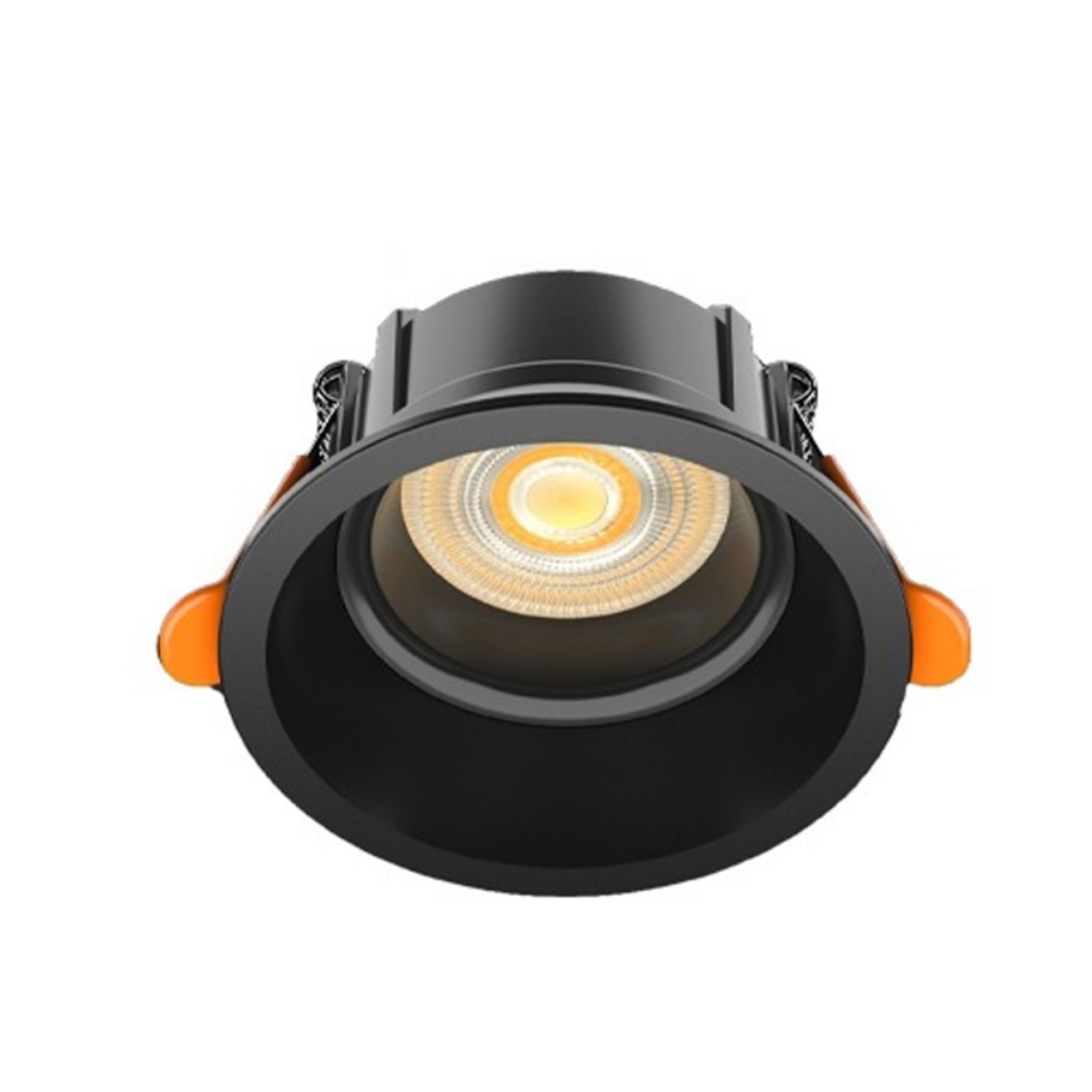 Liper 10W Recessed LED Downlight D85mm 3CCT Adjustable Black Finish - Red Rhino