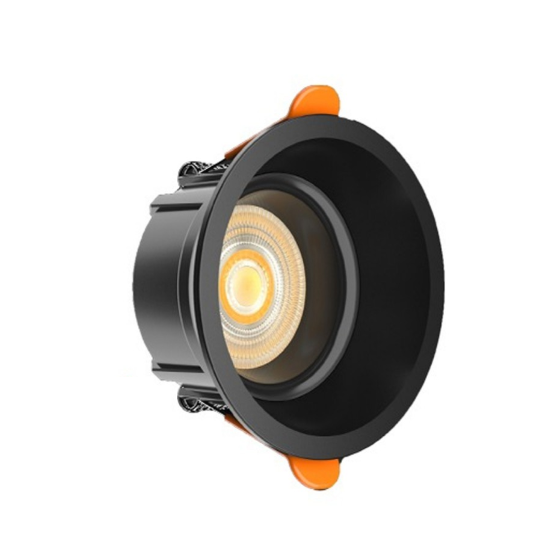 Liper 10W Recessed LED Downlight D85mm 3CCT Adjustable Black Finish - Red Rhino