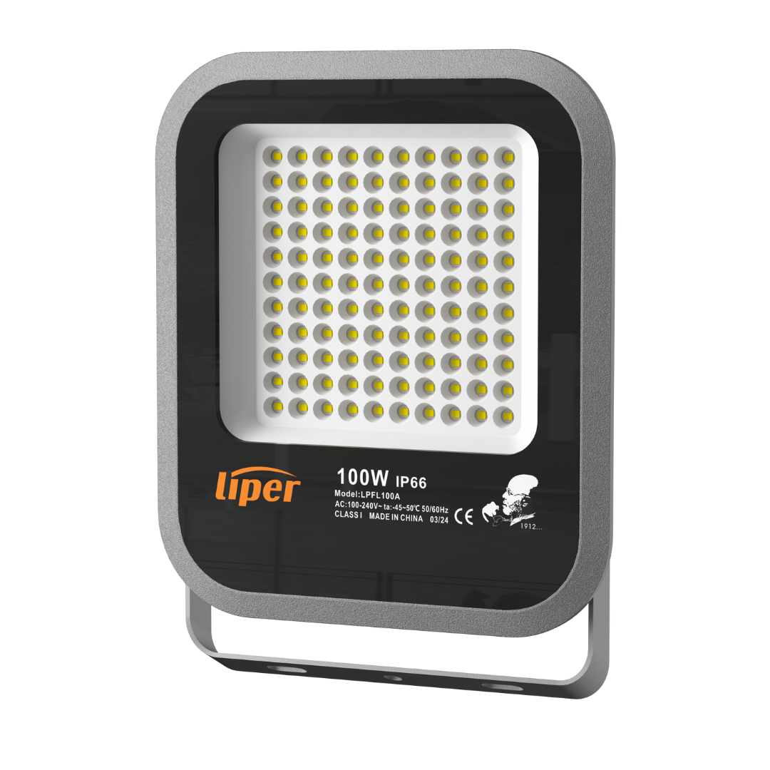 Liper 100W LED Floodlight 6500K Daylight, IP66