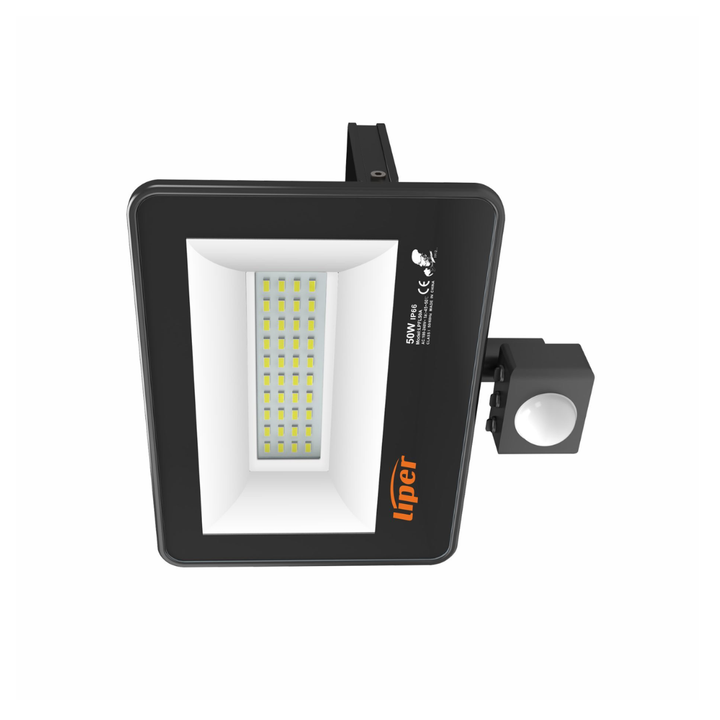 Liper 50W Sensor LED Floodlight 6500K Daylight - Red Rhino