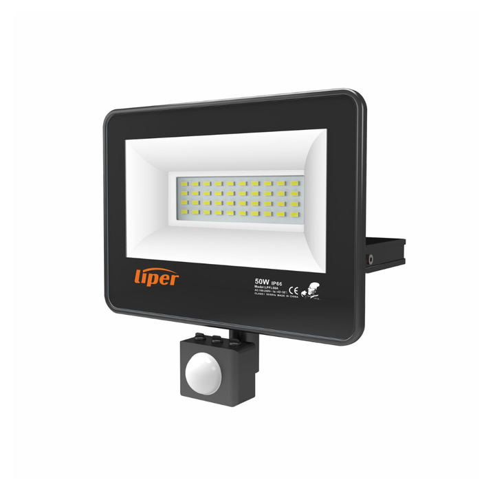 Liper 50W Sensor LED Floodlight 6500K Daylight - Red Rhino