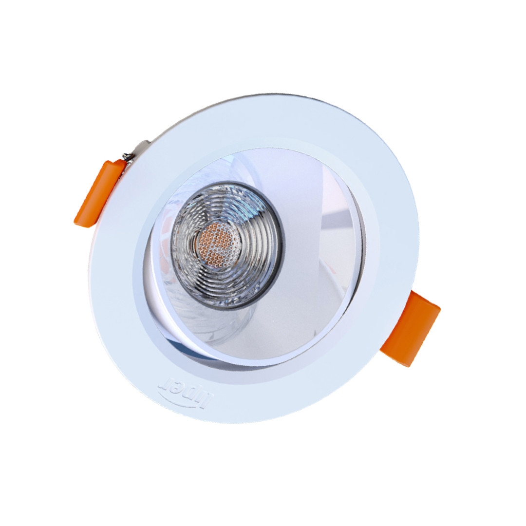 Liper 5W Recessed LED Downlight D88mm 3CCT Adjustable White Finish - Red Rhino