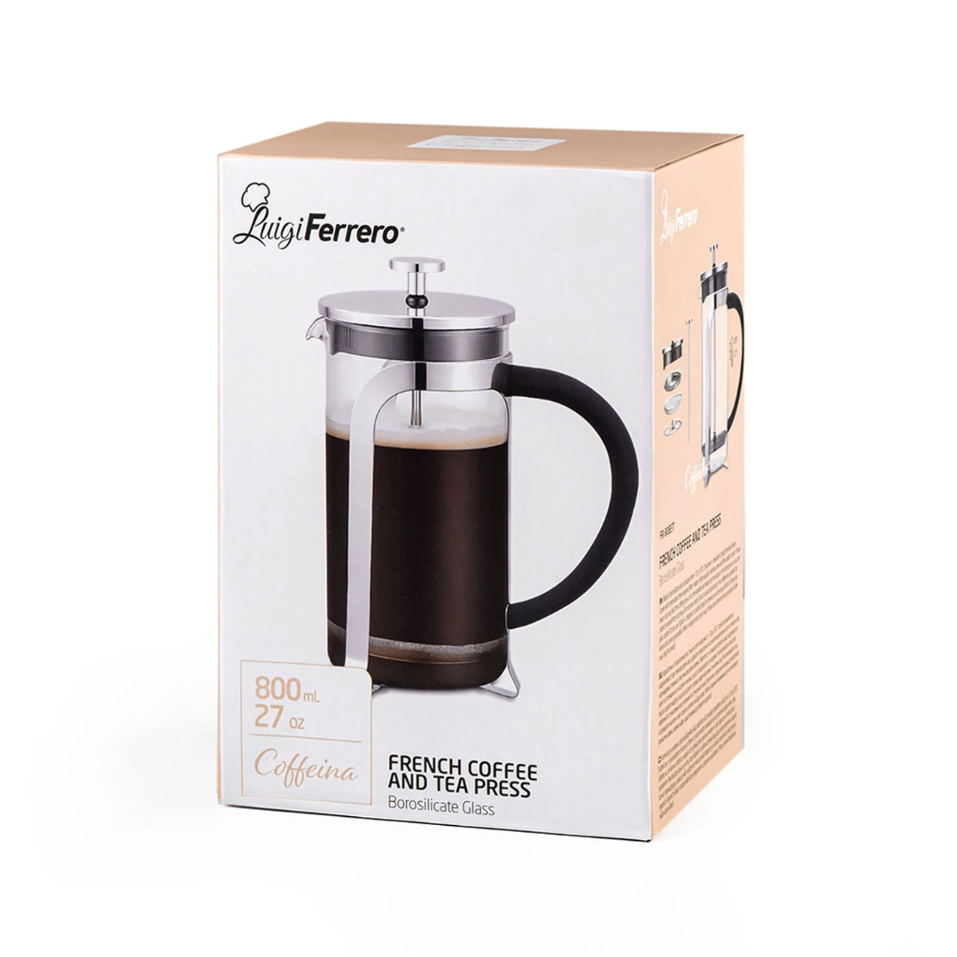 Luigi Ferrero Coffeina French Coffee And Tea Press Fr-8083T, 800 Ml