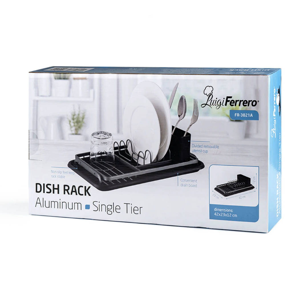 Luigi Ferrero Dish Rack Fr-3821A, 42X23X12 Cm, Black, Anodized Aluminum