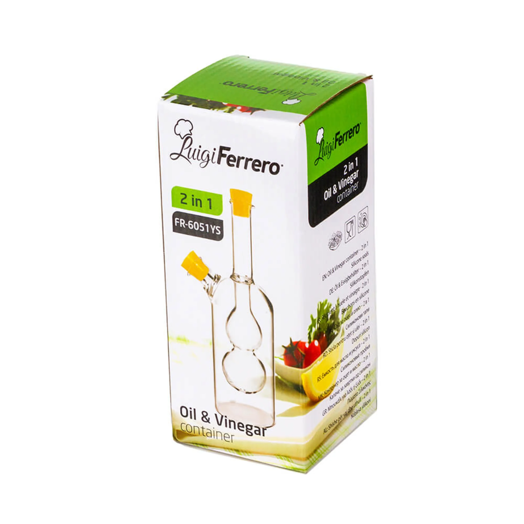 Luigi Ferrero Oil & Vinegar Container Fr-6051, Silicone Yellow Seal
