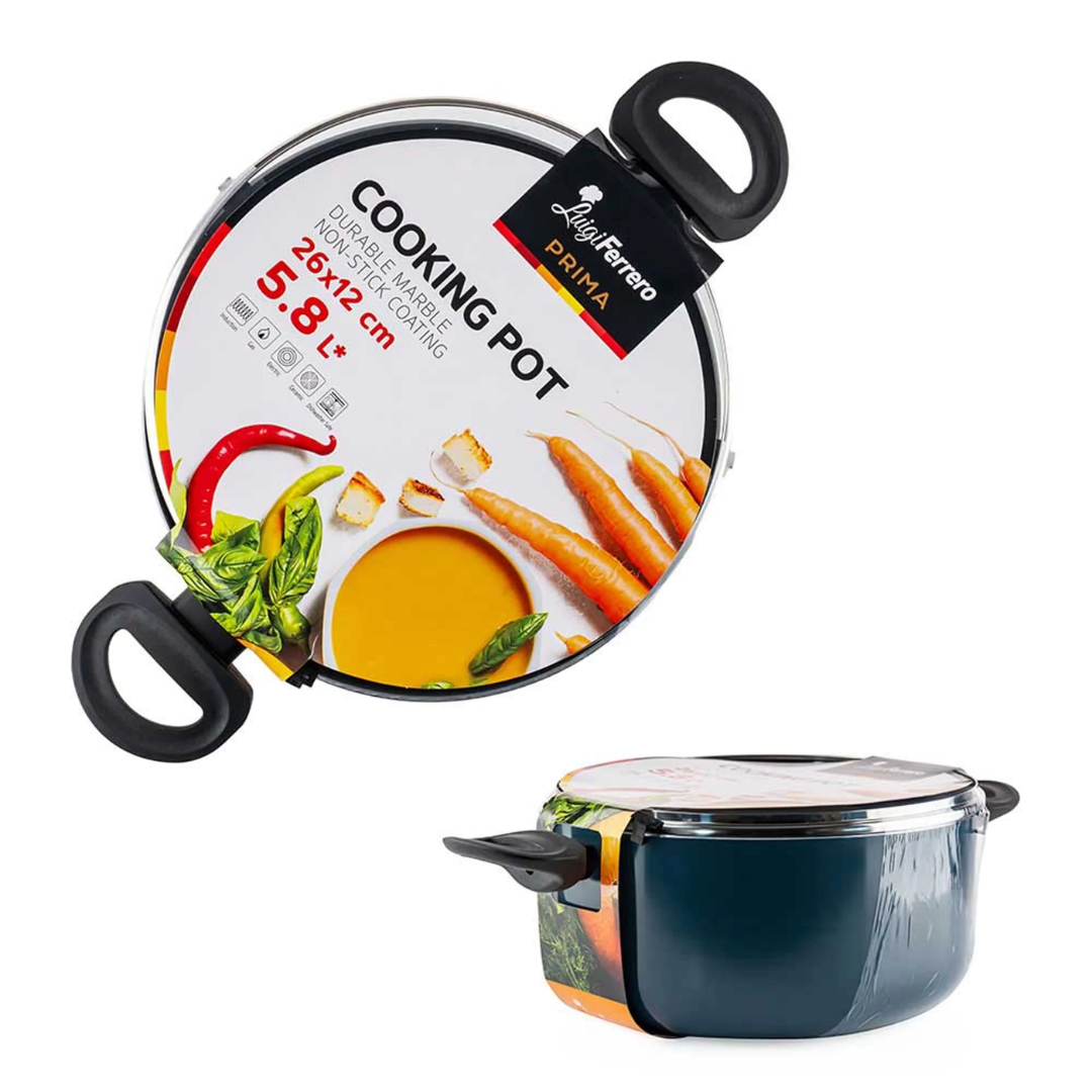 Luigi Ferrero Prima Cooking Pot Fr-2644, 26X12 Cm, 5.8 L