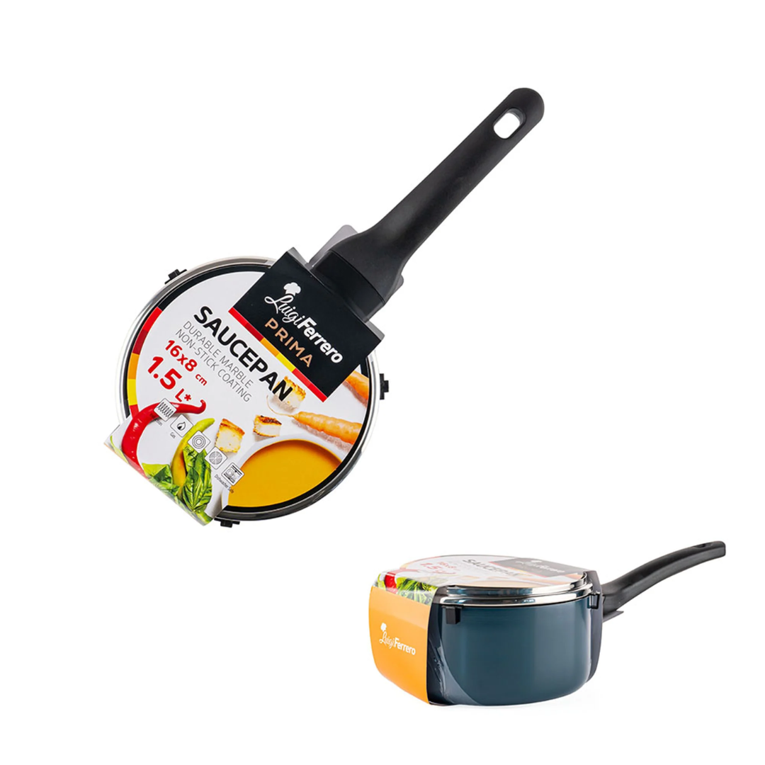 Luigi Ferrero Prima Saucepan Fr-1615, 16X8 Cm, 1.5 L, W/Lid