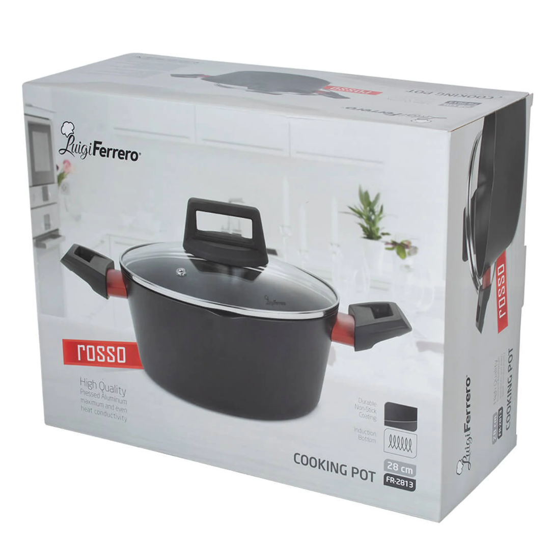 Luigi Ferrero Rosso Cooking Pot Fr-2813, 28X13.5 Cm, 6.7 L