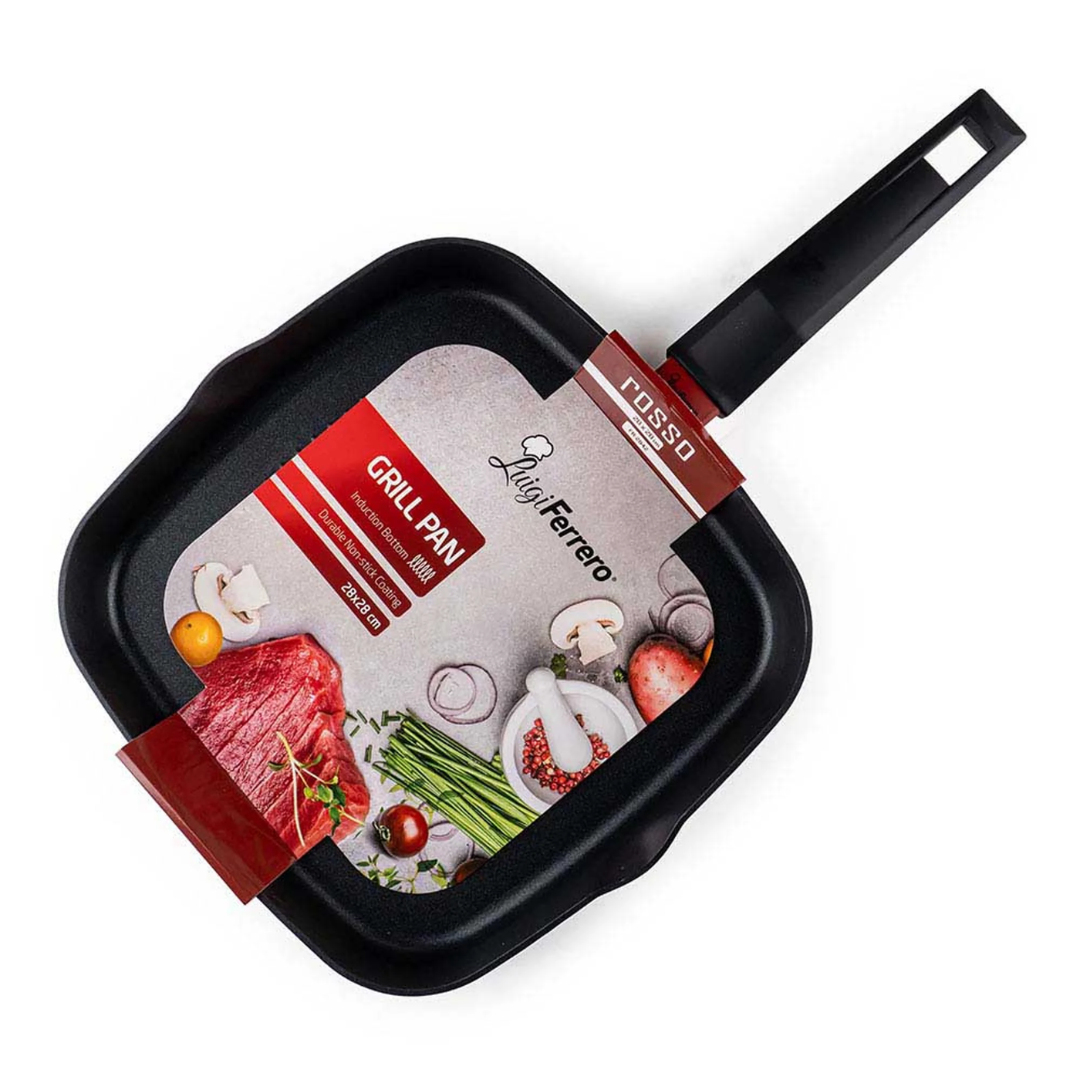 Luigi Ferrero Rosso Grill Pan Fr-2842, 28X28 Cm