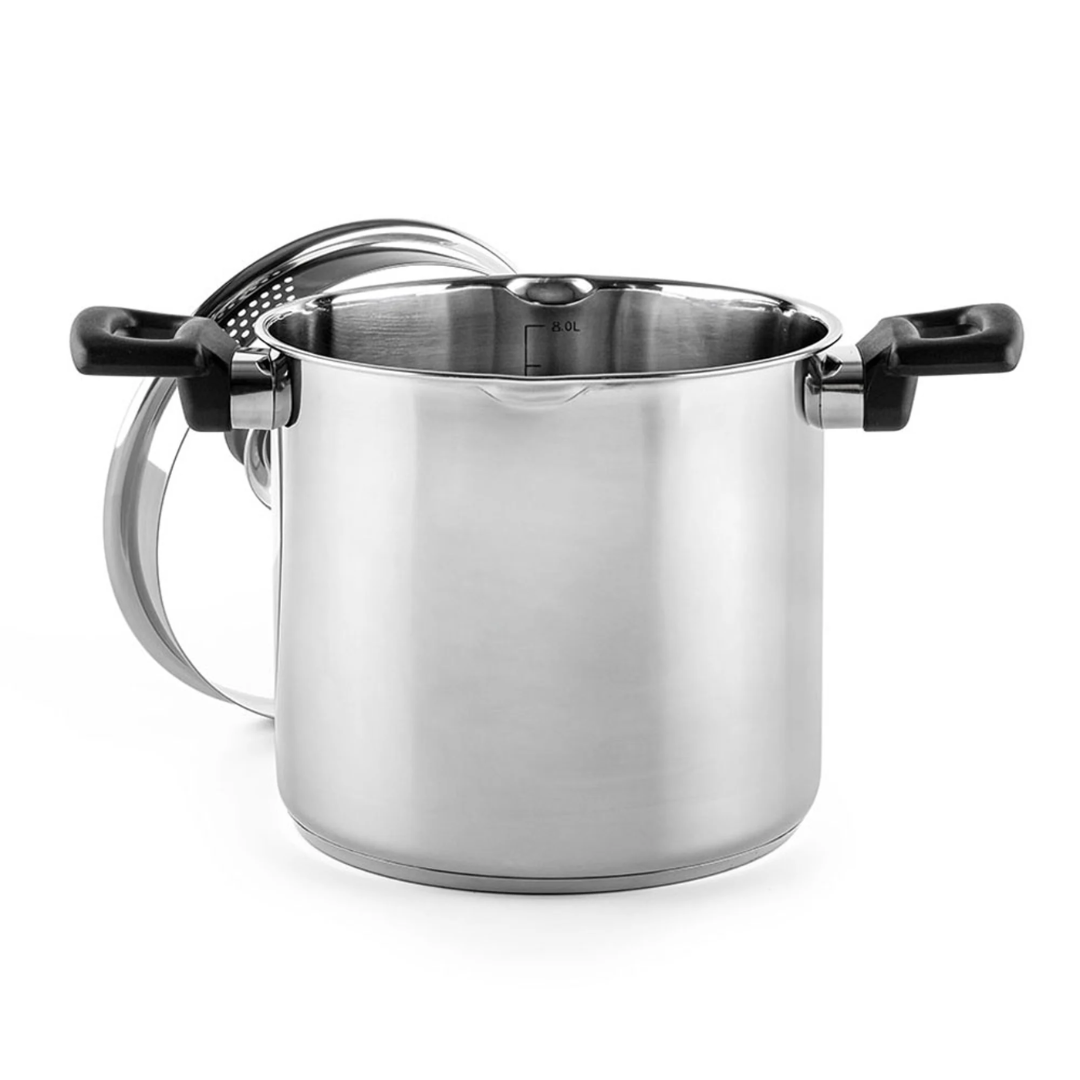Luigi Ferrero Sophia Deep Cooking Pot Fr-3408, 24X20 Cm, 8.6 L, With Spout