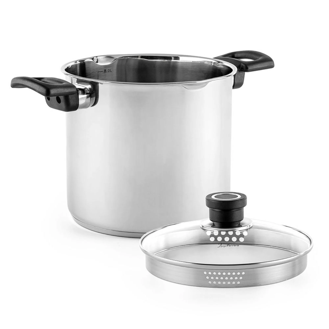 Luigi Ferrero Sophia Deep Cooking Pot Fr-3408, 24X20 Cm, 8.6 L, With Spout