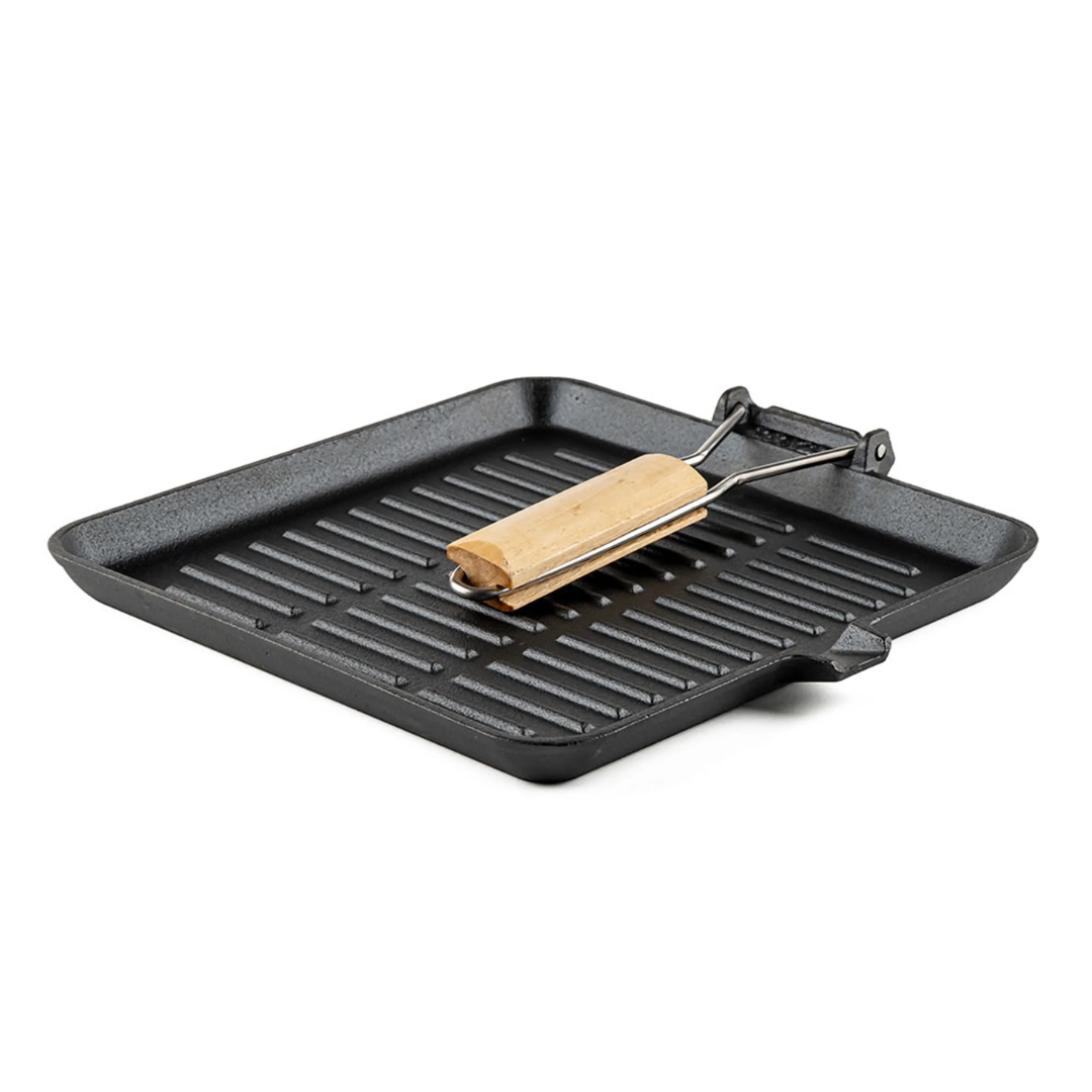 Luigi Ferrero Tika Grill Pan Fr-2826Ci, 28X28 Cm, Cast Iron