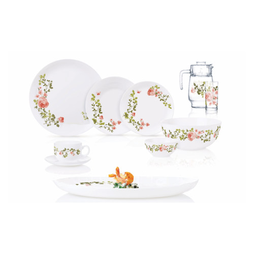 Luminarc Diwali Lupin 46-Piece Dinner Set - Red Rhino