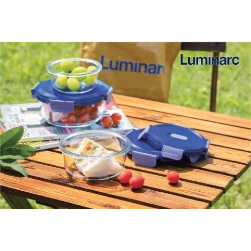 Luminarc Pure Box Putina Glass Storage Box with Lid Square (320ml, 520ml & 800ml) - Red Rhino