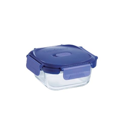 Luminarc Pure Box Putina Glass Storage Box with Lid 320ML Square V6445 - Red Rhino