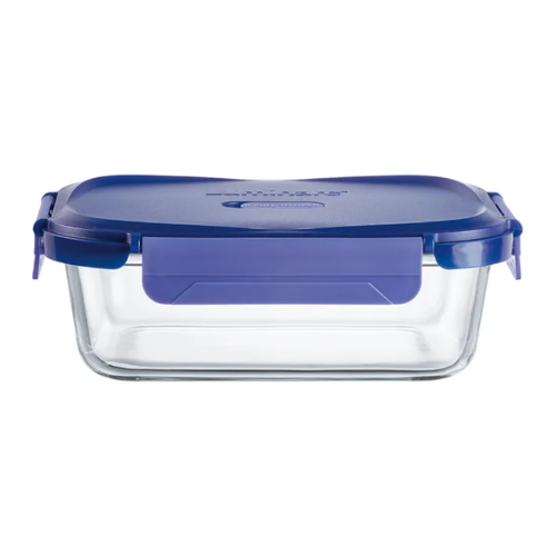 Luminarc Pure Box Putina Glass Storage Box with Lid Set of 3 (370ml, 1040ml, 1520ml) - Red Rhino