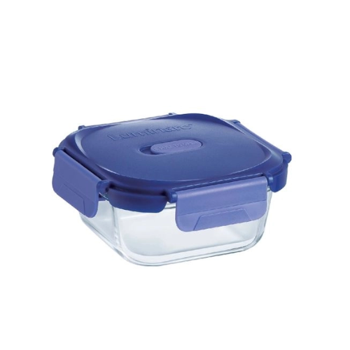 Luminarc Pure Box Putina Glass Storage Box with Lid 520ML Square V6446 - Red Rhino