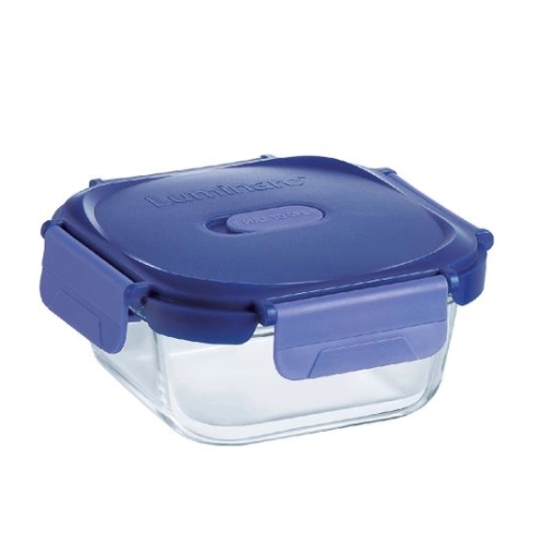Luminarc Pure Box Putina Glass Storage Box with Lid 800ML Square V6447 - Red Rhino
