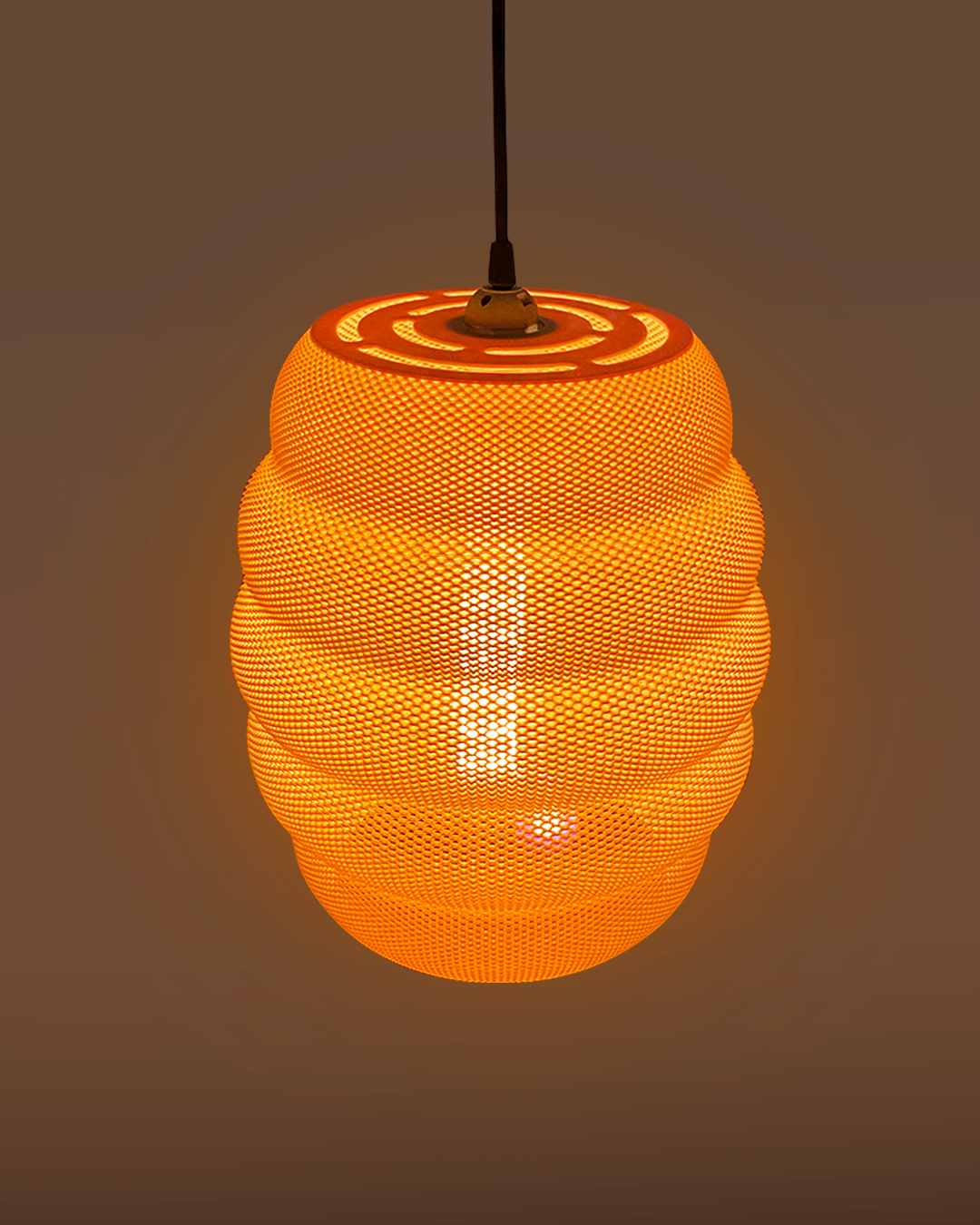Print3D Africa BEEHIVE Pendant Lamp warm glow - Red Rhino Kenya
