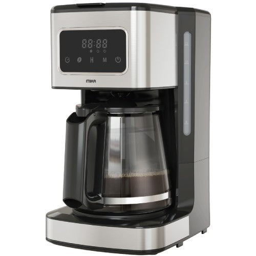 MIKA Coffee Maker, Digital, 12 Cups, 1000W, Black & Stainless Steel MCMD2002BS