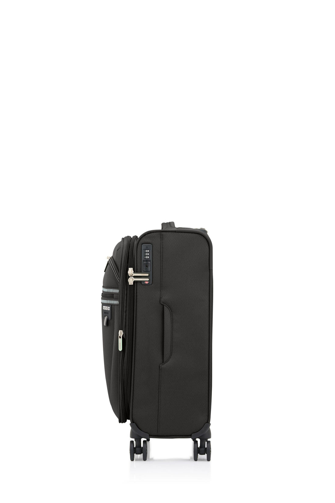 American Tourister Aerospin Expandable Spinner 55 cm — Black Cabin Suitcase