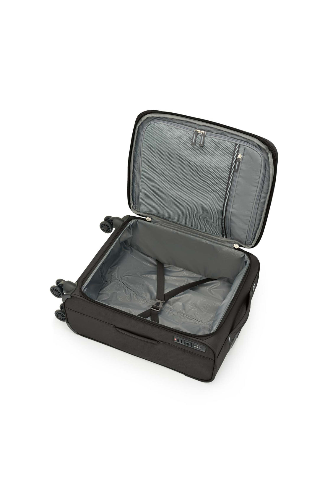 American Tourister Aerospin Expandable Spinner 55 cm — Black Cabin Suitcase