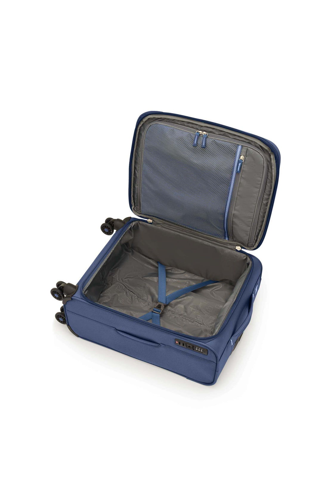American Tourister Aerospin Expandable Spinner 55 cm — Indigo Cabin Suitcase