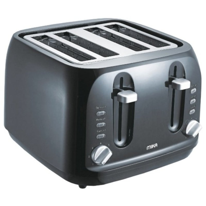 MIKA Toaster, 4 Slice, Black MTS4201