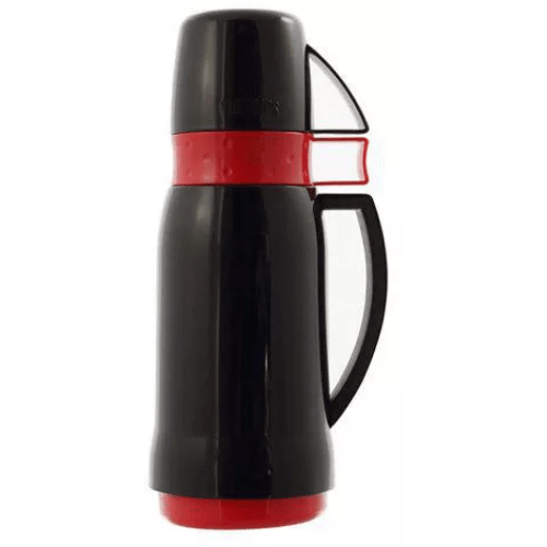 Mars Glass Vacuum Insulated Flask 1.0L Black - Red Rhino